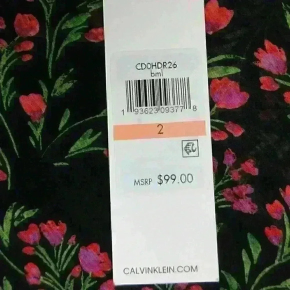NWT $99 Calvin Klein Womens 2 Ruffle Sleeve Dress - Picture 5 of 5